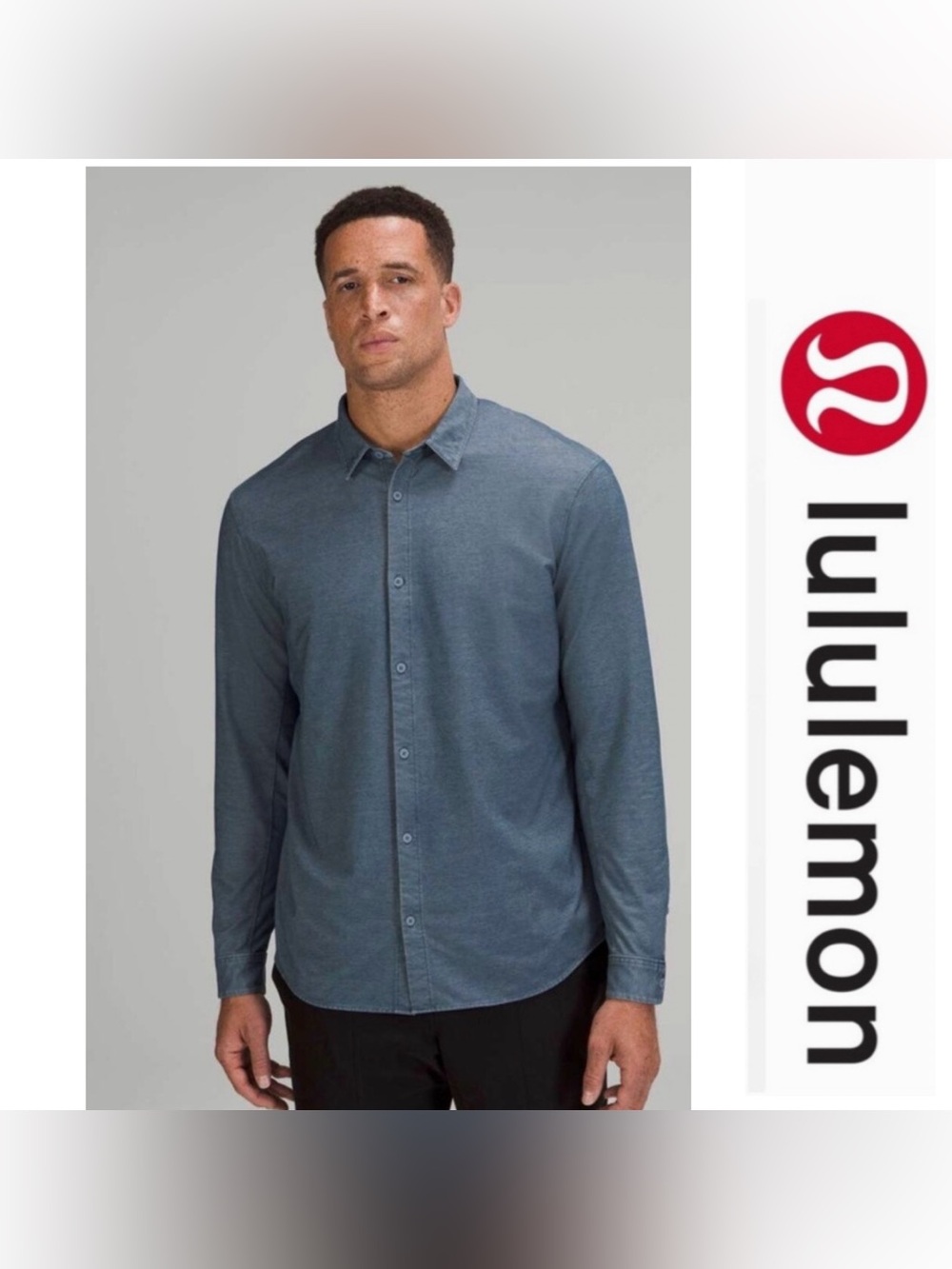 NWT | Lululemon | Commission Long Sleeve Shirt | Medium Blue Wash | XL | Rare